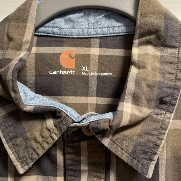 Carhartt Button down green men’s xl - Picture 3 of 4